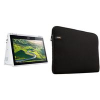 Acer Chromebook R 11 Convertible, 11.6-Inch HD Touch, Intel Celeron N3150, 4GB DDR3L, 32GB, Chrome, CB5-132T-C1LK & AmazonBasics 11.6-Inch Laptop Sleeve