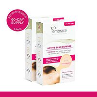 Embrace Active Scar Defense for New Scars, FDA-Cleared Silicone Scar Sheets (Size Medium (2.4 Inch)) 60 Day Supply