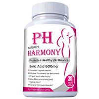 Boric Acid Vaginal Suppositories Nature's Harmony - 30 Count, 600mg - 100% Pure Made in USA