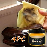 Wood Seasoning Beewax - Furniture Care Complete Solution Beeswax Polish,Home Cleaning Multipurpose Natural Beeswax Polished Waterproof and Wear-Resistant Beeswax Polish,For Wood & Furniture (Yellow-L)