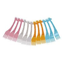 IETONE Set of 12 Plastic Cocktail Picks Disposable Tableware Kitchen Tool Gadgets, Fruit Snack Toothpick Cartoon Giraffe Shape Food Picks Salad Desert Forks