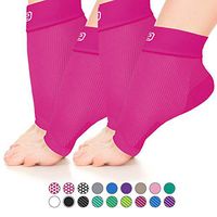 Go2 Plantar Fasciitis Socks|Best Ankle Compression Brace 22-25 mmHg|Arch Support Joint Heel Pain Relief|Foot Sleeves for Women and Men Reduce Swelling|Relieve Achilles Tendonitis(2P Solid DarkPink,S)