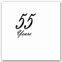 55 Years Classy Black Beverage Napkin (16 CT) by Partypro