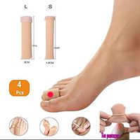 LUNLUNA Bunion Toe Separator, Skin Color 4 PCS Toe Separation Pads for Relieving Pain in The Foot, Improving Toe Valgus,4L