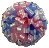 Pink Blue & White Car Bows