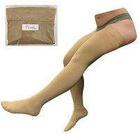 Presadee Thigh Closed Toe 20-30 mmHg Firm Compression Leg Circulation Stocking (Beige, L/XL)