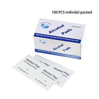 Disposable Alcohol Cotton Tablet, Outdoor Travel Wipes 3 * 6cm 100 pcs Individually Packed for Computer, Mobile Phone, Digital Camera