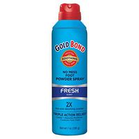 Gold Bond No Mess Foot Powder Spray, Fresh 7 oz (Pack of 5)