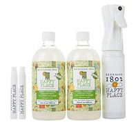 Beekman 1802 Happy Place Sweet Grass Fabric Freshener Concentrate Kit with On The Go Sprayers