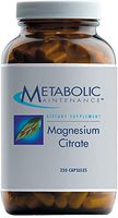 Metabolic Maintenance Magnesium Citrate - Optimal Absorption for Calm + GI Support (250 Capsules)
