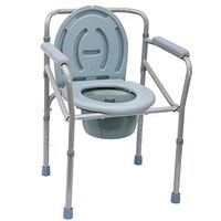 Portable Toilet Seat Chair Steel Bedside Commode Toilet Chair Heavy Duty Bariatric Over Toilet and Comes with Splash Guard Bucket Lid Homecare Adjustable Height