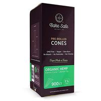 Bake Sale Organic Hemp Pre Rolled Cones - 1 1/4 Size - 900-Count Bulk Box + Beamer Sticker