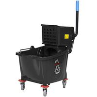Janitorial 36 Qt. Mop Bucket & Wringer Combo (Black)