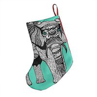 Indian Tribal Patterns Elephants Fabulous Xmas Socks Hanging Decoration Candy Bag Party Holiday Christmas Santa Claus Home Decor Gift