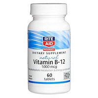 Rite Aid Pharmacy Natural Vitamin B-12 Tablets, 1000mcg - 60 ct