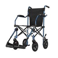 ChenCheng Wheelchair, Aluminum Alloy Elderly Disabled Manual Wheelchair Small Light Foldable Portable Travel Medical Supplies (Color : A)