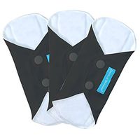 Charlie Banana 3 Feminine Pads, Liner Black, 0.2 Pound