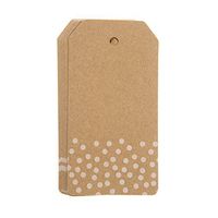 Darice Paper Tags: Kraft with White Polka Dots, 12 Pieces, 100