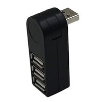 buyanputra Mini 3 Port USB 2.0 Hub Rotating Splitter Adapter for PC Laptop Notebook Mac