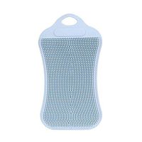 Sinwo Silicone Dish Washing Brush Kitchen Sponge Scrubber Anti-Bacterial Brush for Cleaning Dishes, Pots and Pans, Washing Fruit and Vegetables (Gray)