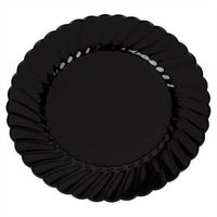 WNA Classicware Plastic Desert Plates 6-inch Black, 180 Case