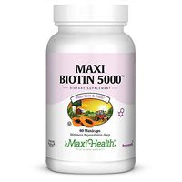 Maxi Health Kosher Vitamins Maxi Biotin - Hair & Skin Formula  5000, 60 Count - Kosher