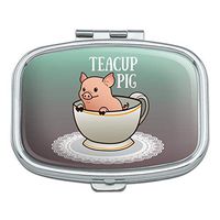 Teacup Pig Rectangle Pill Case Trinket Gift Box