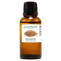 GreenHealth Flax Seed – 1 fl oz (30 ml) Glass Bottle w/Euro Dropper – 100% Pure Carrier Oil