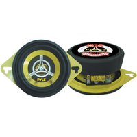 Car Two Way Speaker System - Pro 3.5 Inch 120 Watt 4 Ohm Mid Tweeter Component Audio Sound Speakers For Car Stereo w/ 20 Oz Magnet Structure, 1.65" Mount Depth Fits Standard OEM - Pyle PLG3.2 (Pair)