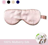 JOYSUN Collection 100% Mulberry Silk Eye Mask for Sleeping with Silk Strap Elastic Strap/Headband,Soft, Hypoallergenic for Sleeping, Travel, Naps,Gift Box (Sakura Pink)