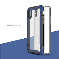 Case Compatible for iPhone Xs Max case Stylish Crystal Acrylic Matte case Transparent Clear Flexible Silicone durbe Phone Cover Slim Fit Cover Anti-Drop Shockproof Protection Bumper Shell (Blue)