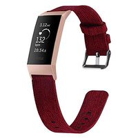 Lyperkin Compatible with Fitbit Charge 3,Fashion Premium Woven Canvas Fabric Watch Band Wrist Strap Bracelet Watch Band Wrist Strap Replacement Band Watchband Compatible with Fitbit Charge 3.