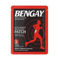 Bengay Ultra Strength Pain Relief Patch for Muscle Pain On-The-go, Large 3.9 X 7.9 Inches