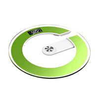 Body Fat Scale Bathroom Scales High Precision Digital Body Weight Household Round Electronic Scales Backlight Display Scale Postal Scales (Color : Green)