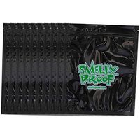 Smelly Proof Original No Smell Baggies Reusable BLACK Bag, 6.5" x 7.5"-Medium-10 Pack