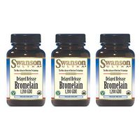 Swanson Bromelain 1,200 Gdu 500 mg 60 Veg Drcaps 3 Pack