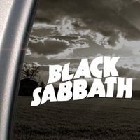 Black Sabbath Band - Vinyl 6" wide (color: WHITE) decal laptop tablet skateboard car windows sticker