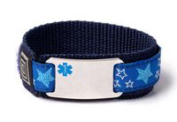 Epilepsy Kids Sport Medical ID Alert Bracelet with Blue Emblem for Children. Size 6.5" Max.