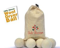 Wool Dryer Balls-6 balls in Packets,100% Pure Wool dryer balls by felts Design