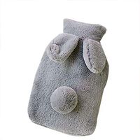 Kanngest Premium Classic Rubber Hot Water Bottle with Cute Rabbit Soft Fleece Cover Great for Pain Relief, Hot and Cold Therapy