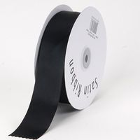 BBCrafts Black Satin Ribbon Single Face 3/8 inch 100 Yards