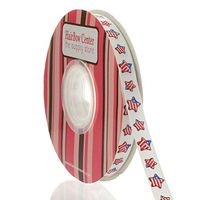 3/8" Patriotic Stars Grosgrain Ribbon 100 Yard