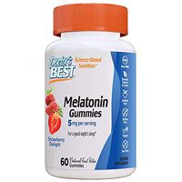 Doctor's Best Melatonin Gummies, 5 mg per Serving, 60 Ct, Helps Promote Healthy Sleep, Jet-Lag, Non-GMO, Non-Habit Forming, Natural Fruit Pectin, Vegan