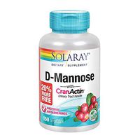 Solaray D-Mannose w/CranActin Cranberry Extract 1000mg w/VIT C | Healthy Urinary Tract Support (150 CT)