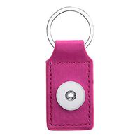 1pcs Key Chain for 18mm noosa button snap charm square Rose Red