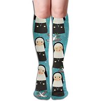 Nun Sister Adults Fashion Knee Socks Volleyball Stretch Knee-high Long Tube Socks
