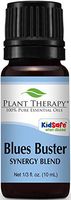 Plant Therapy Blues Buster Synergy Essential Oil Blend. 100% Pure, Undiluted, Therapeutic Grade. Blend of: Tangerine, Geranium and Grapefruit. 10 ml (1/3 oz).