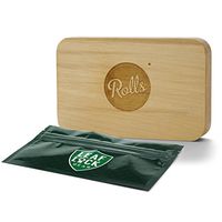 Rolls Wooden Secret Box with Leaf Lock Gear Smell Proof Pouch