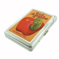 Red Apple Cigarette Green Worm Double-Sided Cigarette Case with lighter, ID Holder, and Wallet D-021