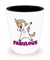 Children's Cough and Cold, Liquid Medication Glass Unicorn Rainbow Dabbing Fabulous Fantasy Gift